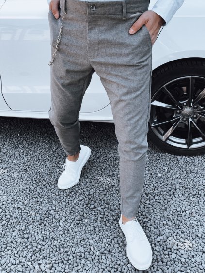 Tmavosivé spoločenské nohavice