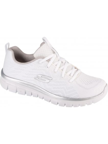 Biele dámske tenisky Skechers Graceful - Get Connected