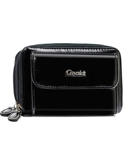 4U Cavaldi Čierna priestranná peňaženka M761