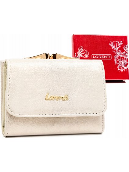 Lorenti Zlatá malá peňaženka s trblietavou textúrou S294