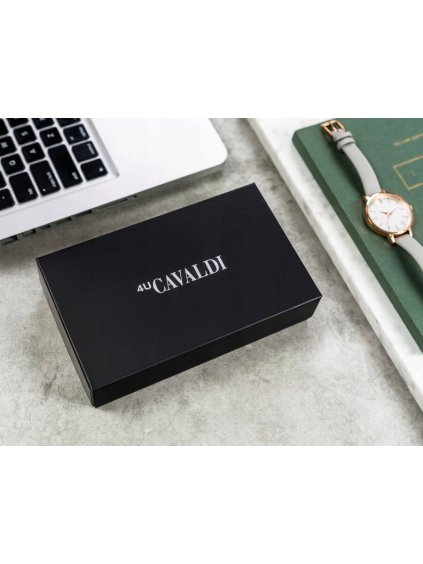 Cavaldi Čierna kožená peňaženka s RFID M337
