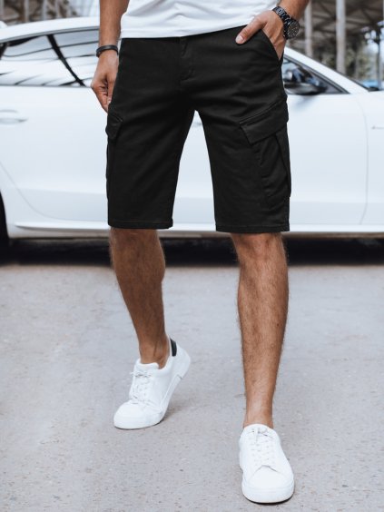 Čierne pánske voľnočasové kraťase