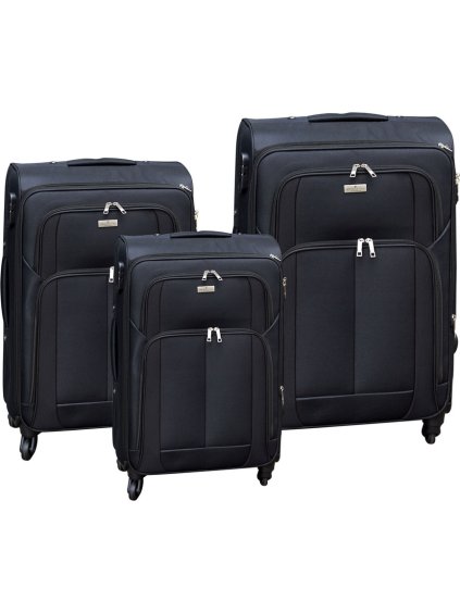 Peterson čierna sada cestovných kufrov