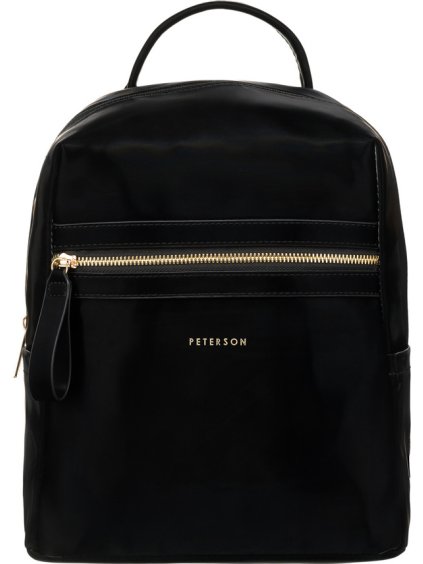 Peterson čierny lakovaný štýlový batoh