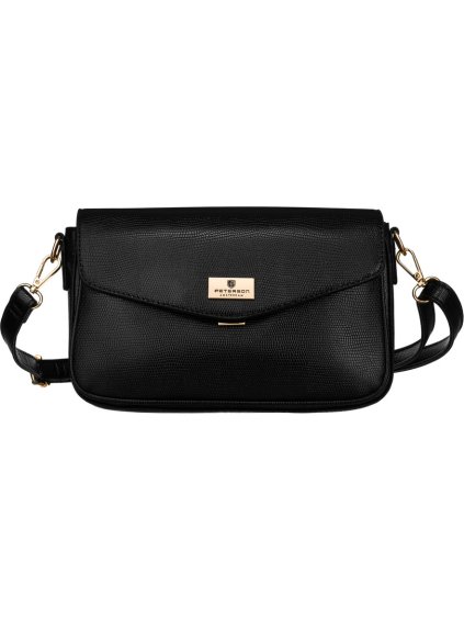 Peterson čierna crossbody kabelka s imitáciou hadej kože