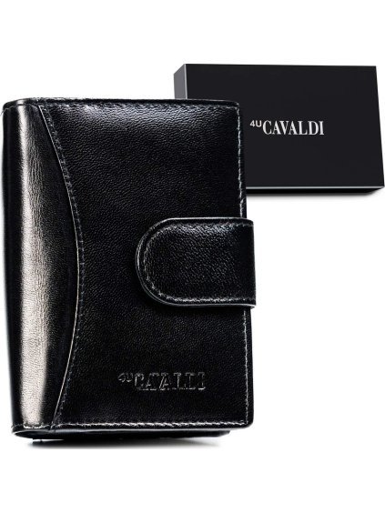 4U Cavaldi Čierna priestranná dámska peňaženka M805