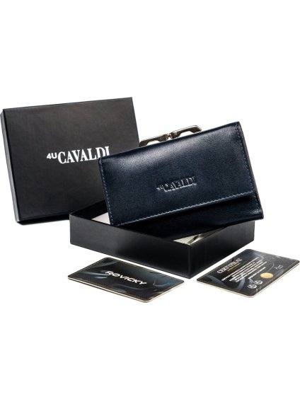 4U Cavaldi Tmavomodrá peňaženka s RFID M817