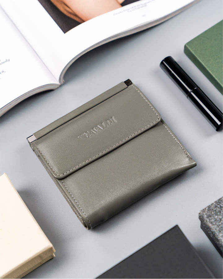 4U Cavaldi sivá malá peňaženka na patentku M808 RD-16-GCL Veľkosť: ONE SIZE