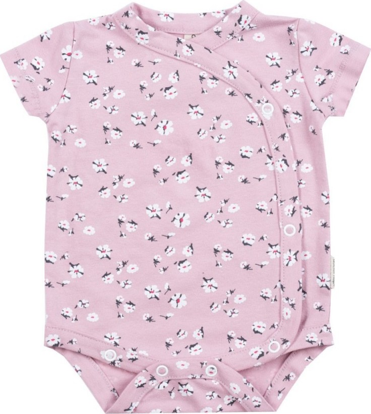 Ružové dievčenské body s kvetinovým vzorom Veľkosť: S