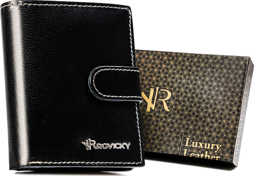 Rovicky čierna pánska peňaženka na patentku L230 R-RM-24-16L-GCL Veľkosť: ONE SIZE