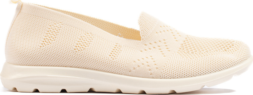 Smotanové dámske textilné slipony H0032BE Veľkosť: 36