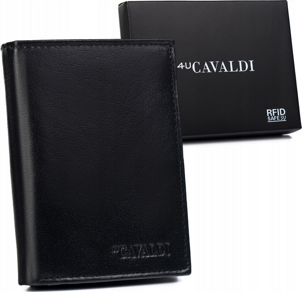 4U Cavaldi Čierna peňaženka bez zapínania B041 [DH] 0800-P-BS-RFID Veľkosť: ONE SIZE