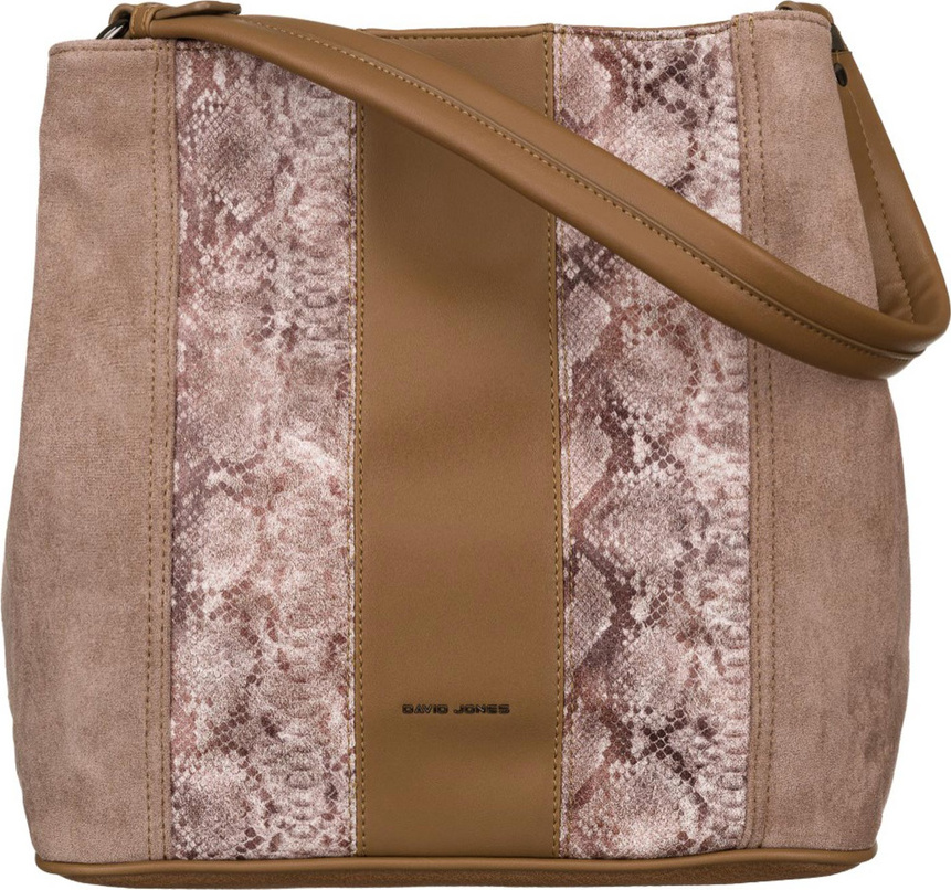 David Jones béžová shopper kabelka s hadím vzorom 6885-4 Veľkosť: ONE SIZE