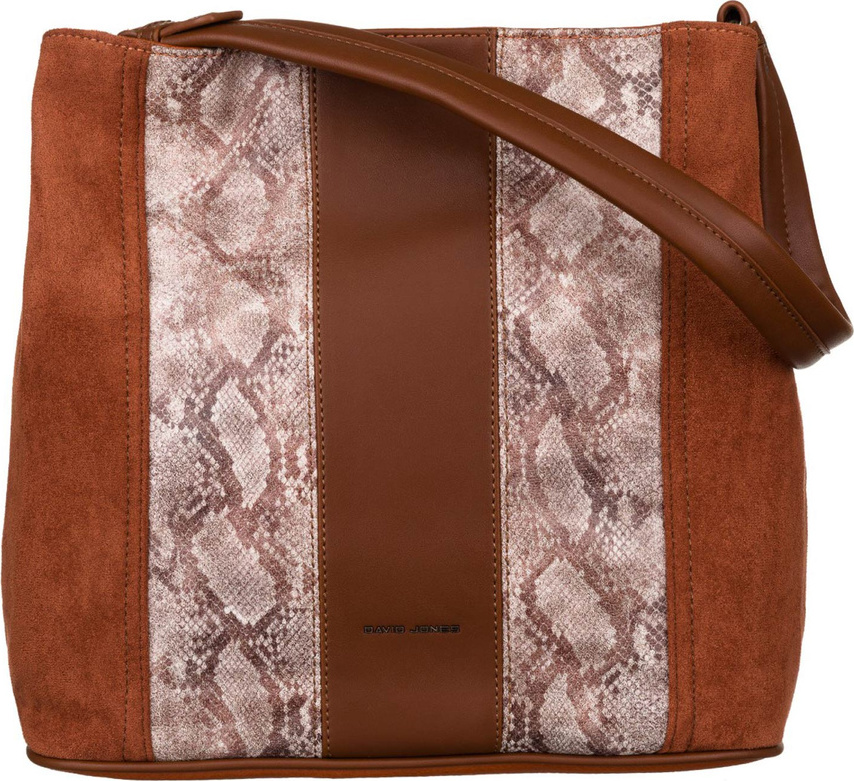David Jones hnedá shopper kabelka s hadím vzorom 6885-4 Veľkosť: ONE SIZE