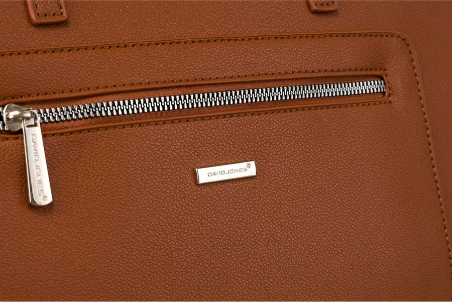 David Jones svetlohnedá elegantná shopper kabelka CH21081 Veľkosť: ONE SIZE