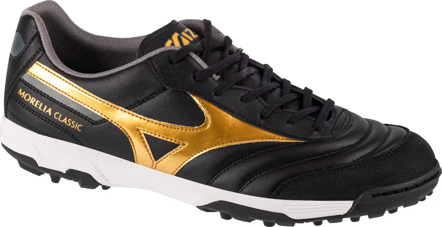 Čierno-zlaté sálové kopačky Mizuno Morelia Sala Classic TF Q1GB230250 Veľkosť: 44,5