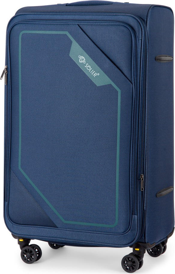 SOLIER tmavomodrý textilný kufor veľ. L SOFTFLEX STL2240 NAVY GREEN 26) Veľkosť: L
