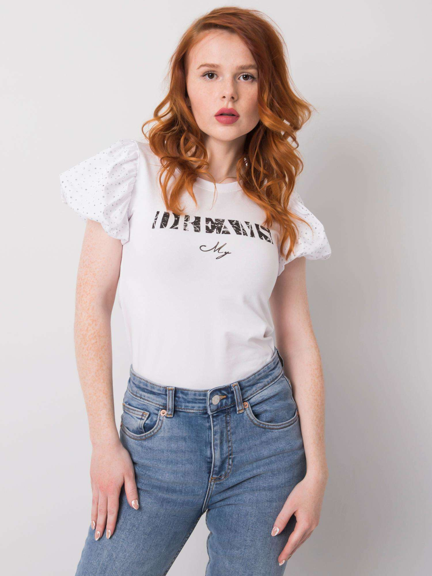 Biele dámske tričko s nápisom HB-TS-3054.72P-white Veľkosť: S