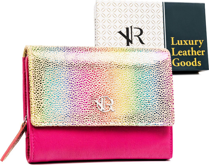 Rovicky Tmavoružová kožená peňaženka na patentku V318 RV-3412-SLA Veľkosť: ONE SIZE