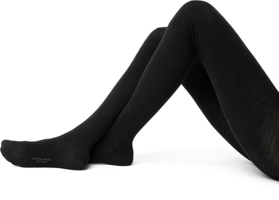 Čierne pančuchy z merino vlny S/M 156-168 Art.130 BD001, SIZE S/M 156 -168 BLACK Veľkosť: 156/168