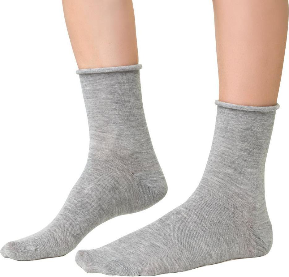Sivé unisex kašmírové ponožky Art.083 JD002, GRAY MELANGE Veľkosť: 38/40