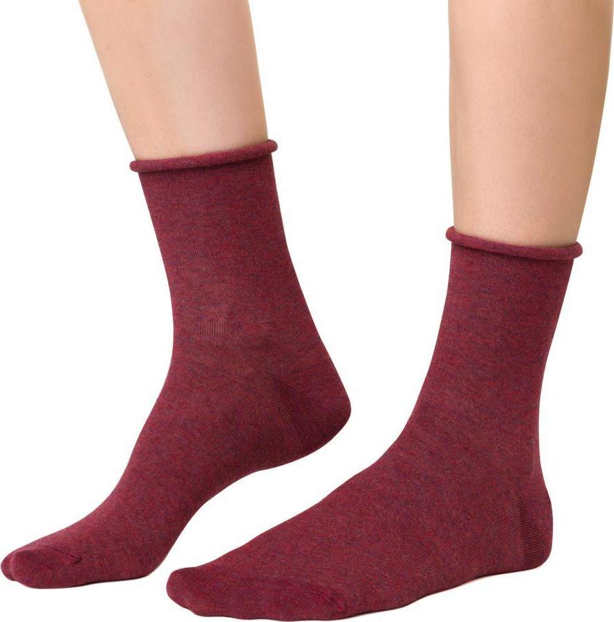 Vínové unisex kašmírové ponožky Art.083 JD003, BURGUNDY MELANGE Veľkosť: 38/40