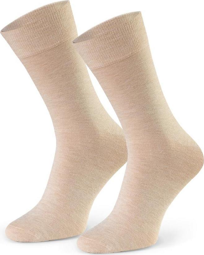 Béžové unisex kašmírové ponožky Art.083 JD001, BEIGE MELANGE Veľkosť: 44/46