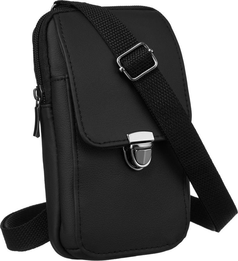 Rovicky čierna kožená mini crossbody kabelka DHN-201-CLB Veľkosť: ONE SIZE