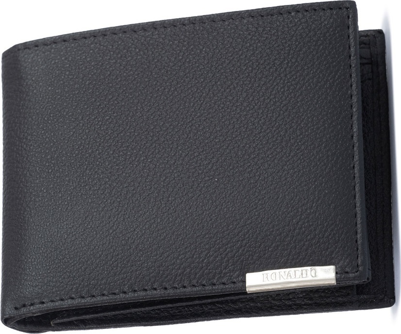 Ronaldo čierna peňaženka so strieborným kovaním K062 N992-PDM-RON-BP Veľkosť: ONE SIZE