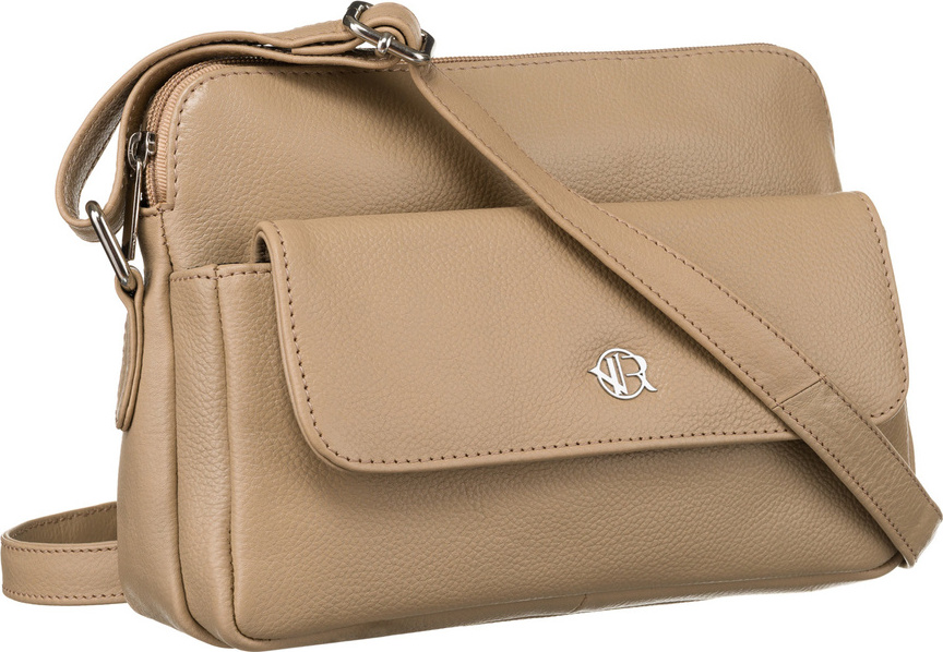 Rovicky Béžová crossbody taška so strieborným kovaním R-TSL-10-CPDM Veľkosť: ONE SIZE