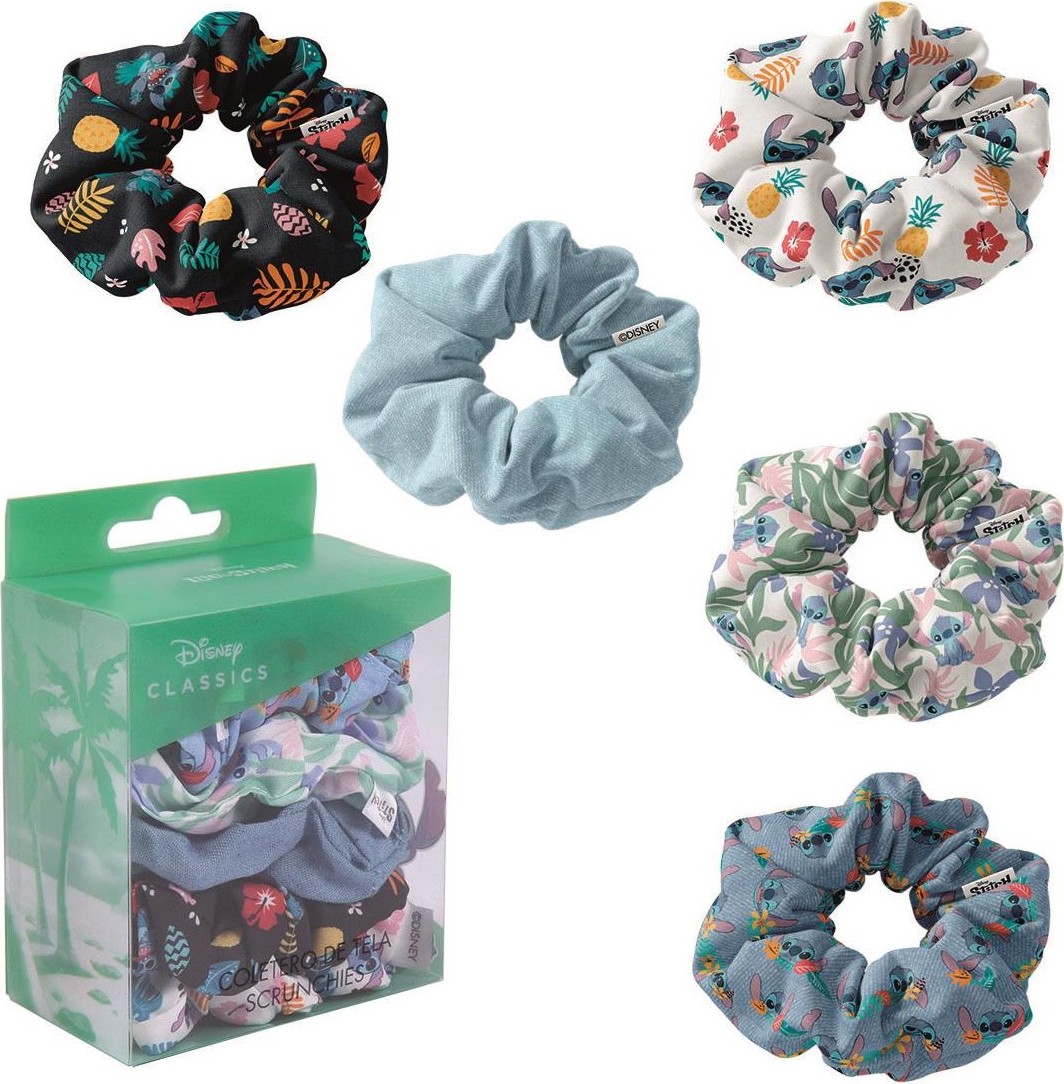 Set 5 gumičiek do vlasov - Lilo and Stitch Veľkosť: ONE SIZE
