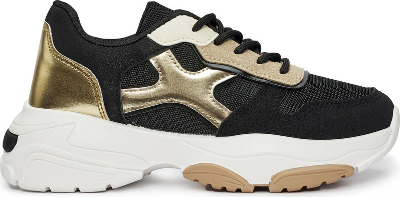 Sneakersy dámske čierno-zlaté BL378B Veľkosť: 37