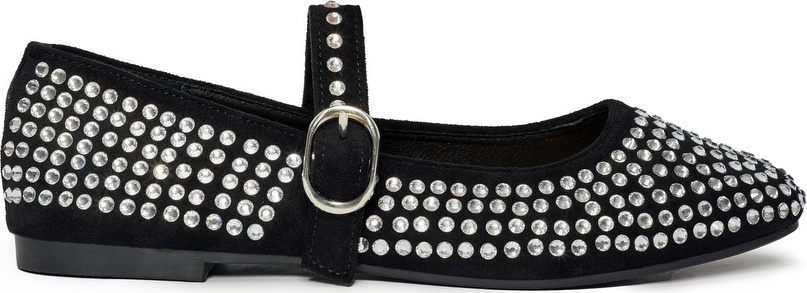 Čierne dámske balerínky s cvočkami T613B Veľkosť: 36