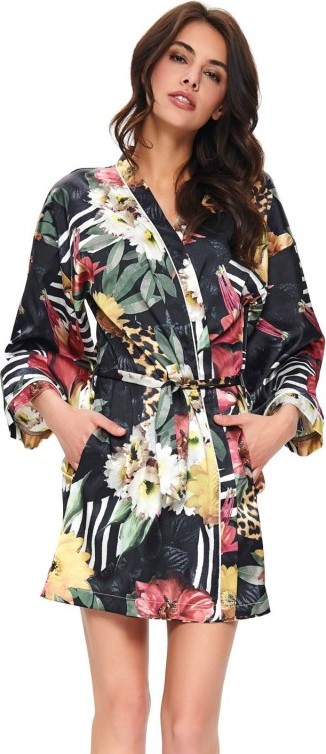 Vzorovaný ľahučký dámsky župan Veľkosť: S