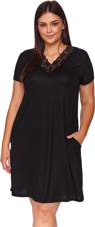 Čierna nočná košieľka z modalu Veľkosť: S