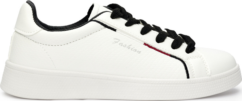 Biele klasické dámske tenisky s čiernymi šnúrkami A55W/B Veľkosť: 36