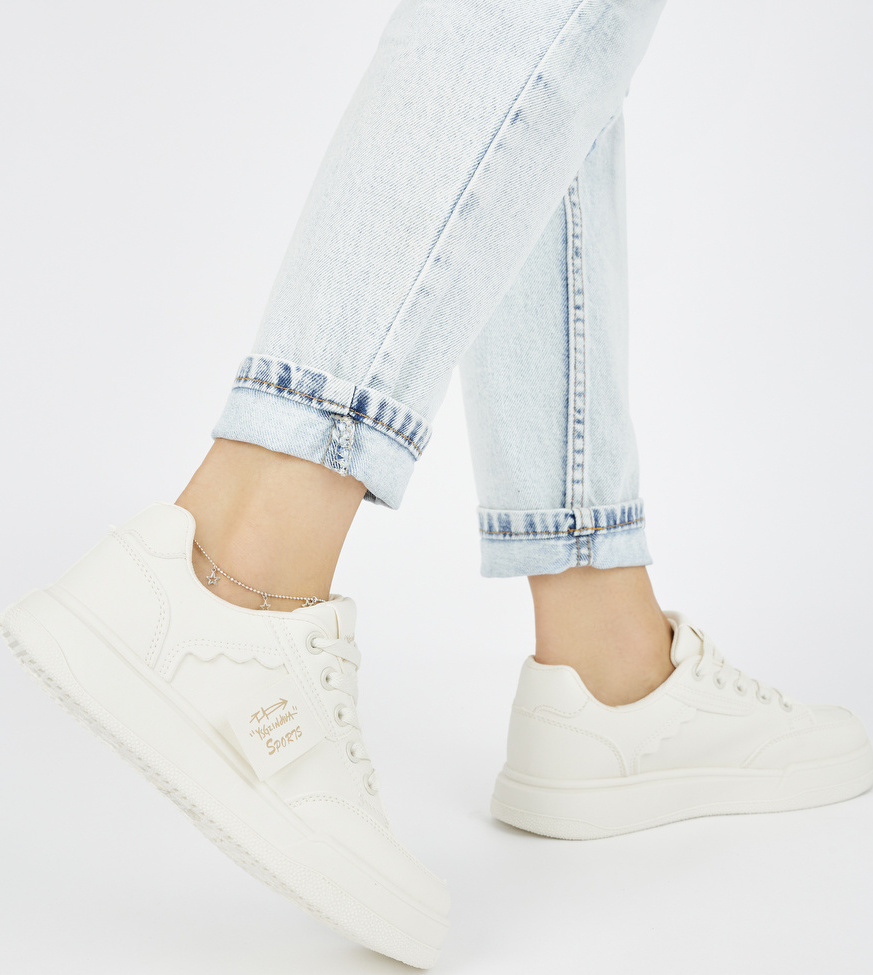 Béžové klasické sneakersy na platforme BL511BE Veľkosť: 36