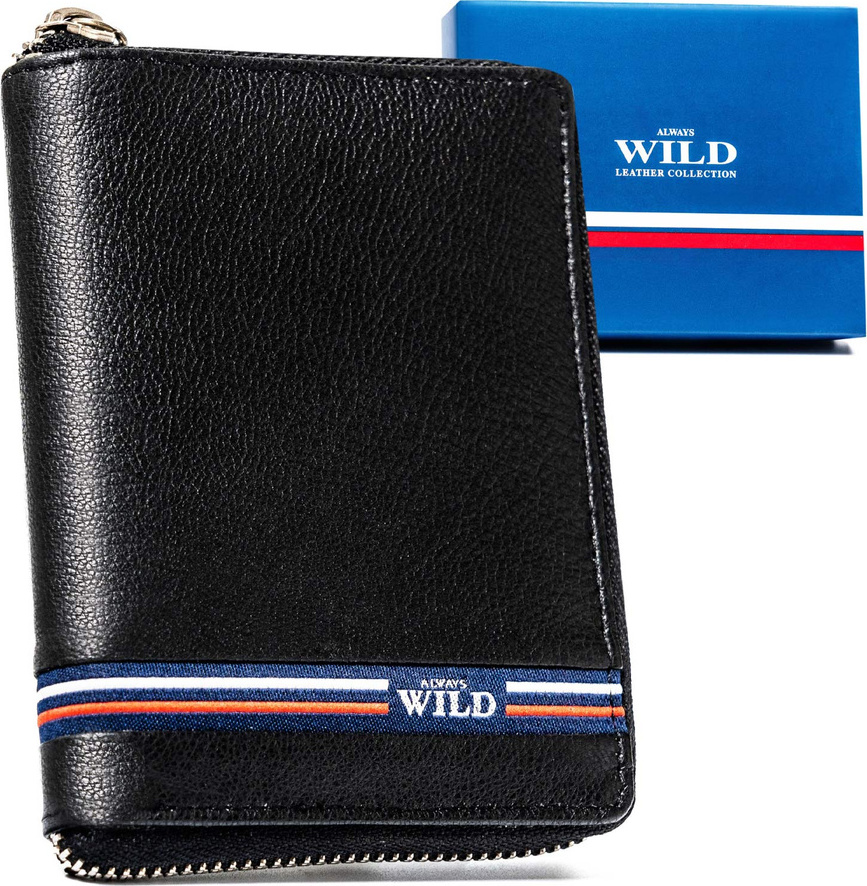 Always Wild čierna pánska peňaženka na zips A225 N4Z-GV Veľkosť: ONE SIZE