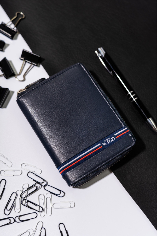 Always Wild tmavomodrá pánska peňaženka na zips A224 N4Z-GV Veľkosť: ONE SIZE