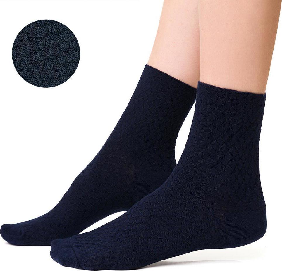 Tmavomodré dámske bambusové ponožky Art.125 WD012, NAVY BLUE Veľkosť: 35/37