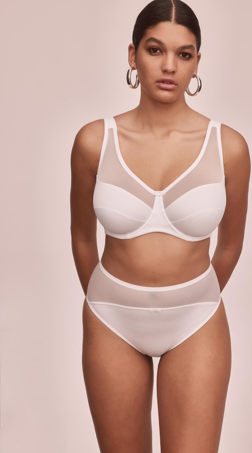 Podprsenka s priesvitnými lemami Alles Havana M Veľkosť: 90E, Barva: biela