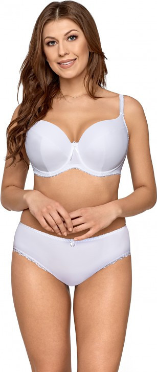 Hladká vystužená podprsenka Ava 1263 Maxi Veľkosť: 100F, Barva: biela