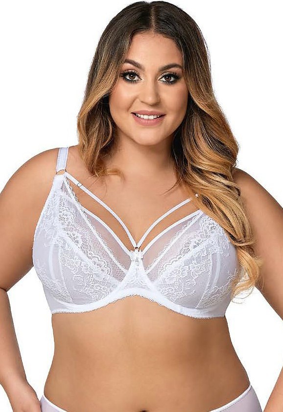 Biela čipková podprsenka Ava 1824 White Veľkosť: 75D