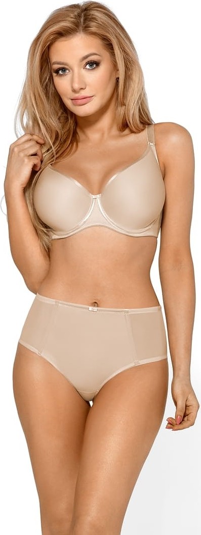 Vystužená basic podprsenka Mefemi Anna Big Veľkosť: 90E, Barva: Béžová