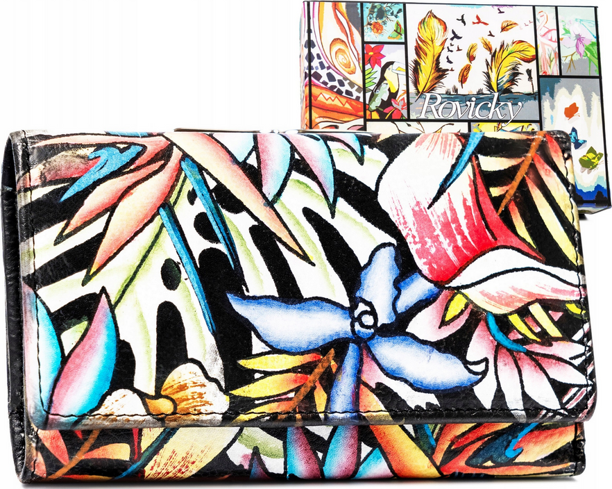 Rovicky dámska peňaženka s farebnými vzormi V357 R-N55020-ART Veľkosť: ONE SIZE
