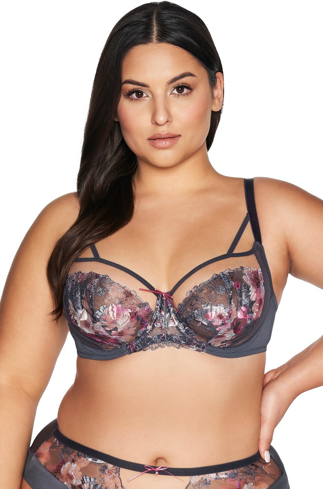 Sivá čipková podprsenka Ava 2123 Veľkosť: 70D