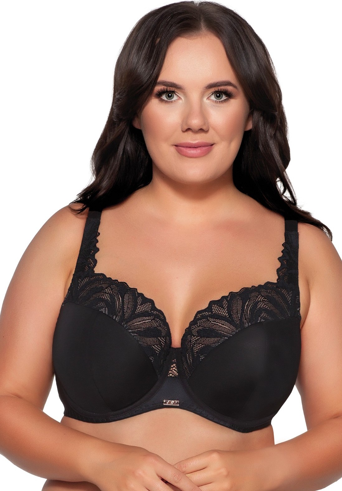 Čipková vystužená podprsenka Ava 2107 Maxi Veľkosť: 85I, Barva: čierna