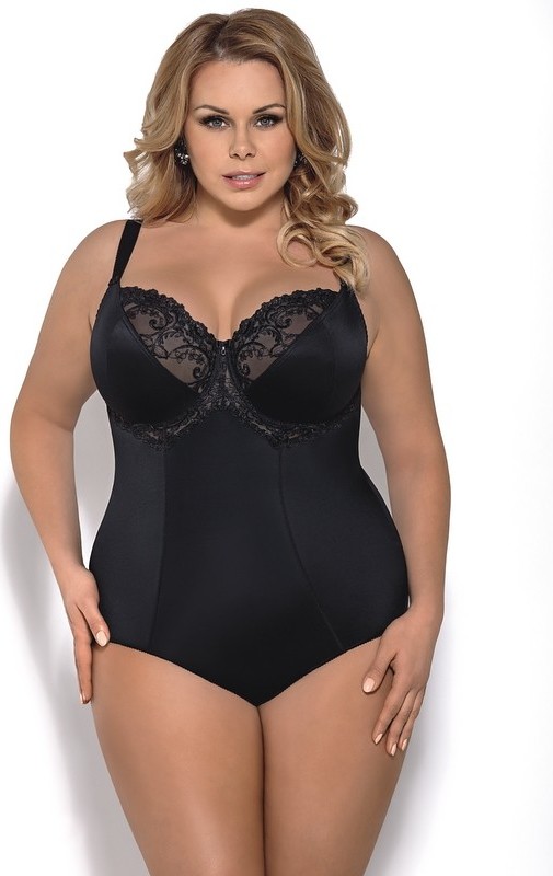 Body s čipkou Gorsenia Gala K 356 Veľkosť: 80C, Barva: čierna