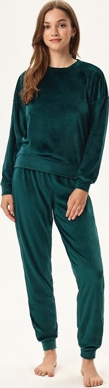 Zamatové dámske pyžamo Henderson Ladies Fain 41892 Fain S-2XL Veľkosť: S, Barva: Zelená