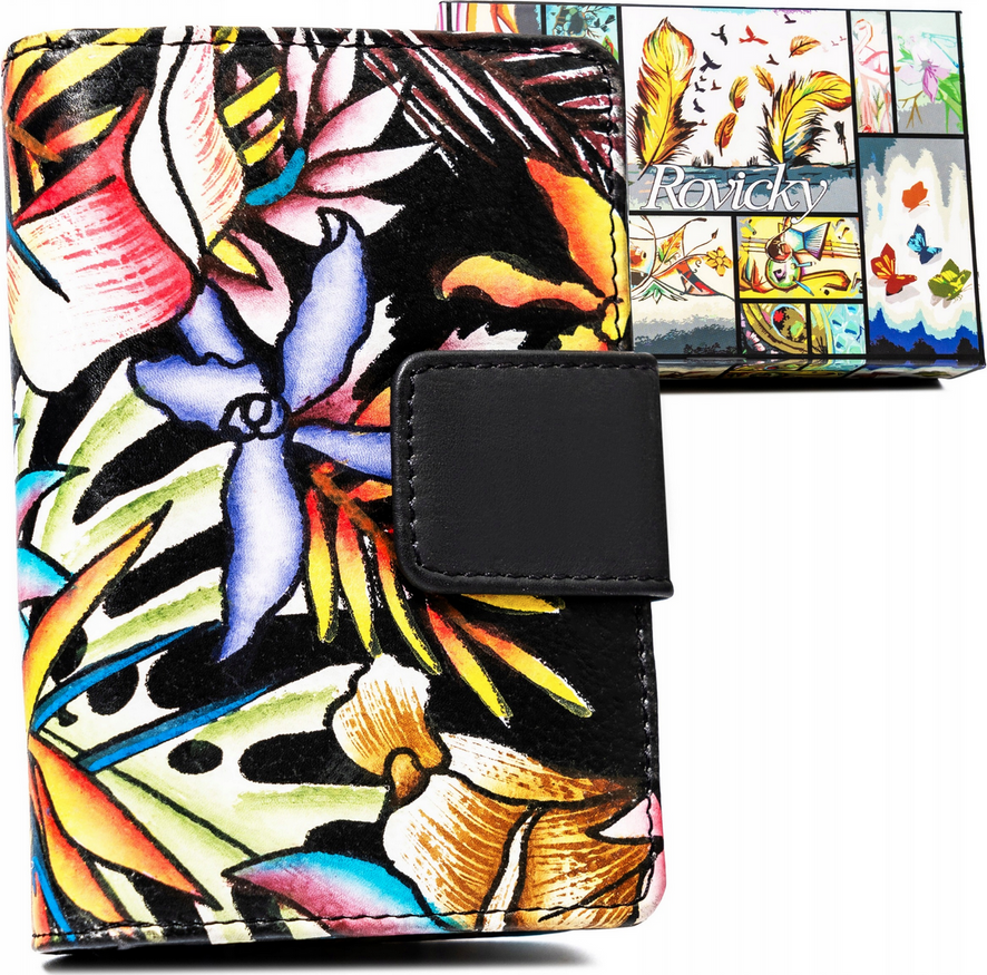 Rovicky malá peňaženka s farebnými vzormi V348 R-N109-ART Veľkosť: ONE SIZE